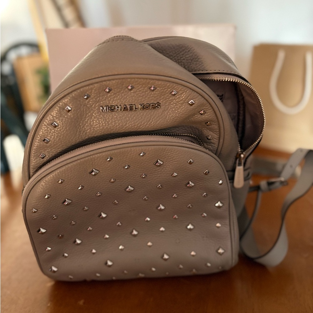 Michael Kors Silver Studded Backpack